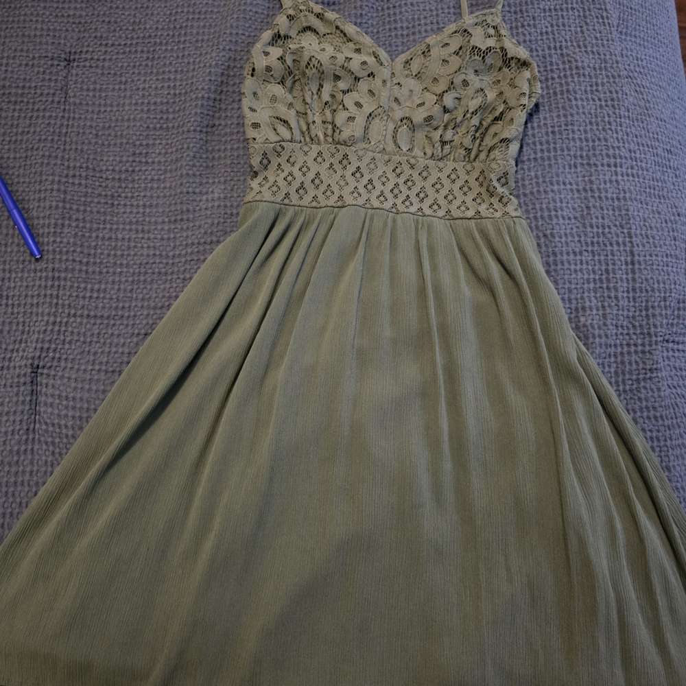 Maurices Olive Green Lace Dress